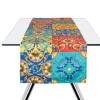 Runner, multicolore, stile siciliano, 100% cotone, 45x140 cm