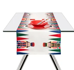 Runner, natalizio, 100% cotone, 50x160 cm