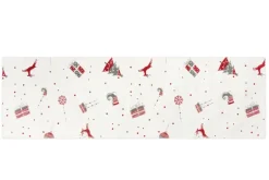 Runner, natalizio, 100% cotone, 40x140 cm