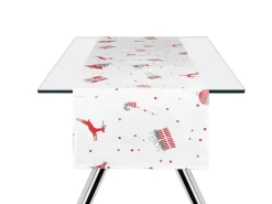 Runner, natalizio, 100% cotone, 40x140 cm
