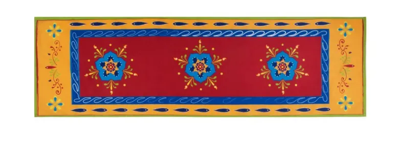 Runner, stile messicano, 100% cotone, 45x140 cm