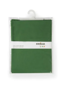 Runner, verde scuro, 100% cotone, 45x140 cm