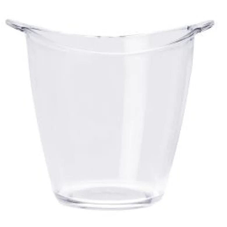 Secchiello ghiaccio, plastica trasparente
