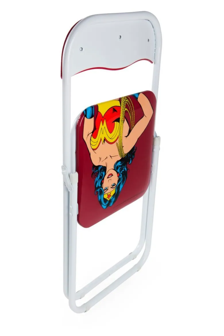 Sedia pieghevole salvaspazio, wonder woman, rosso