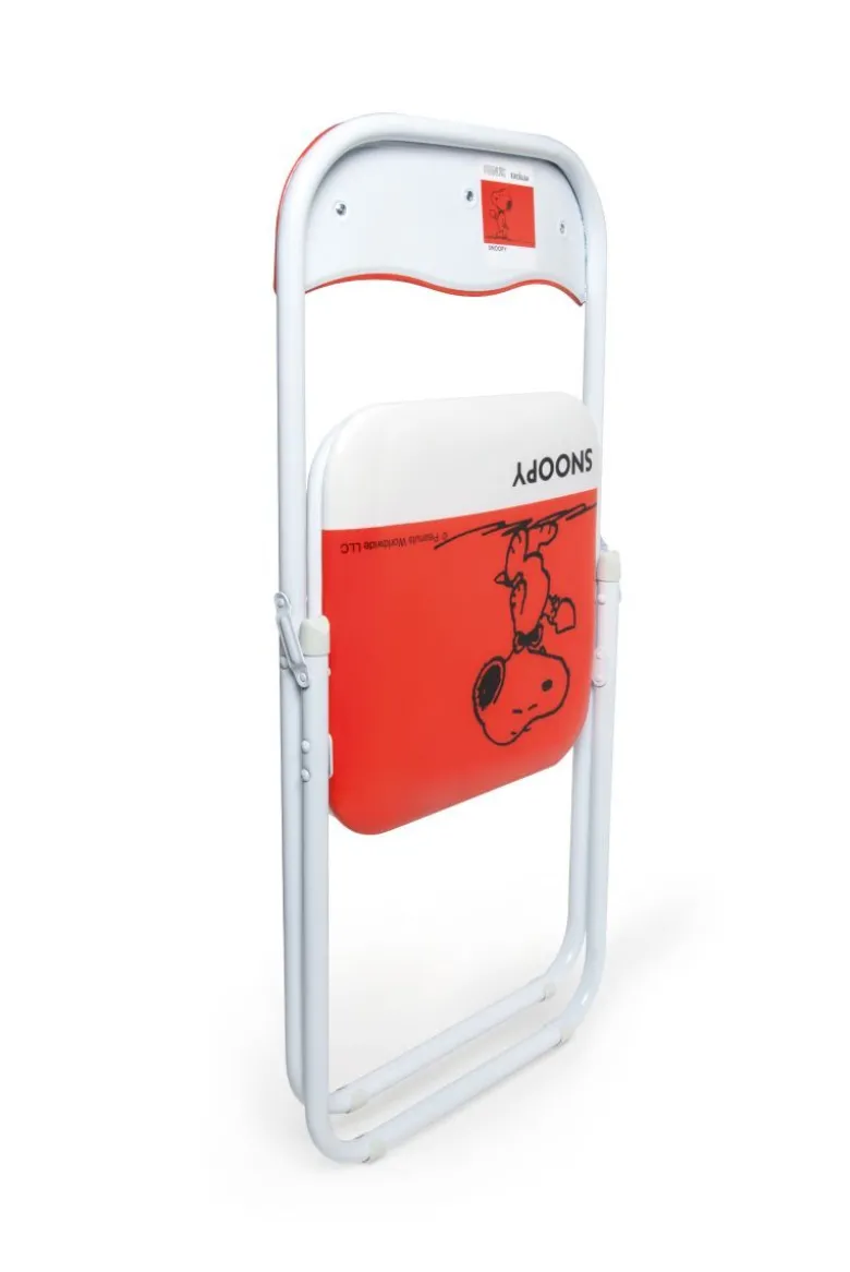 Sedia pieghevole salvaspazio, snoopy, rosso
