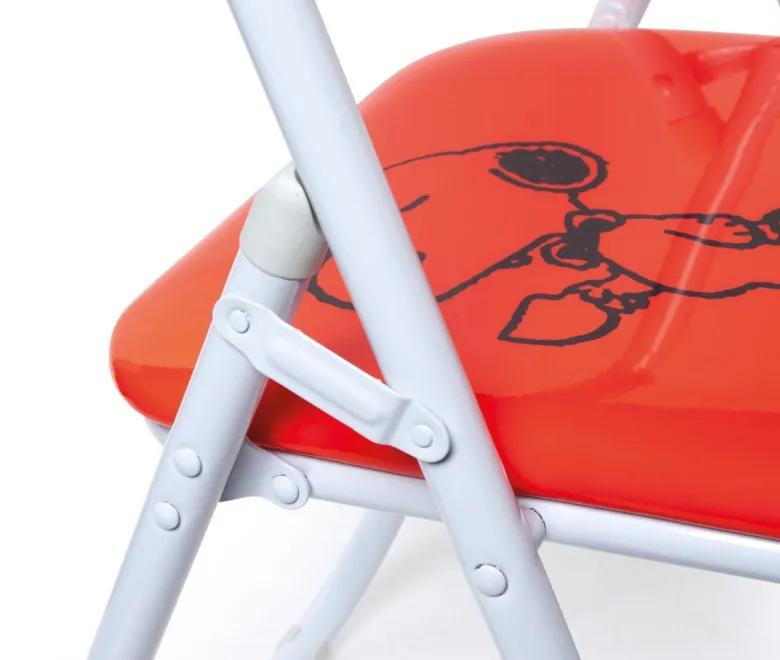 Sedia pieghevole salvaspazio, snoopy, rosso
