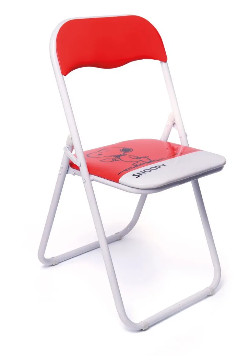 Sedia pieghevole salvaspazio, snoopy, rosso