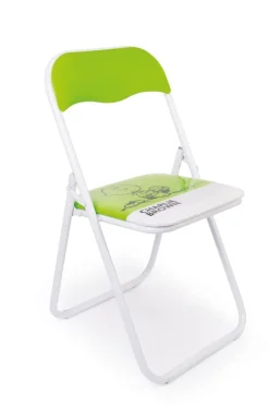 Sedia pieghevole salvaspazio, charlie brown, verde