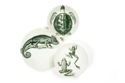 Servizio piatti, animali, ceramica, 12 pezzi