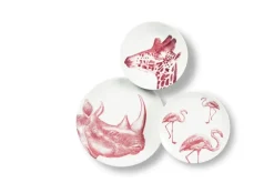 Servizio piatti, animali/piante/frutti, ceramica, 18 pezzi