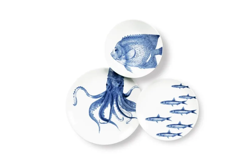 Servizio piatti, animali/piante/frutti, ceramica, 18 pezzi