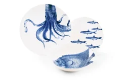 Servizio piatti, animali/piante/frutti, ceramica, 18 pezzi