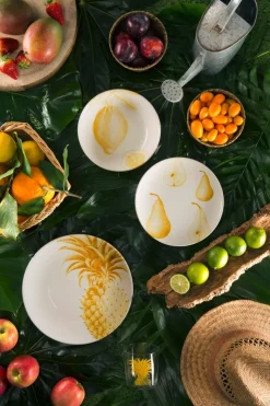 Servizio piatti, animali/piante/frutti, ceramica, 18 pezzi