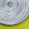 Servizio piatti, bianco/blu, ceramica, 18 pezzi