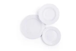 Servizio piatti, bianco, francese, porcellana, 18 pezzi