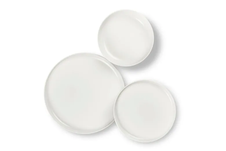 Servizio piatti, bianco, stile nordico, 12 pezzi