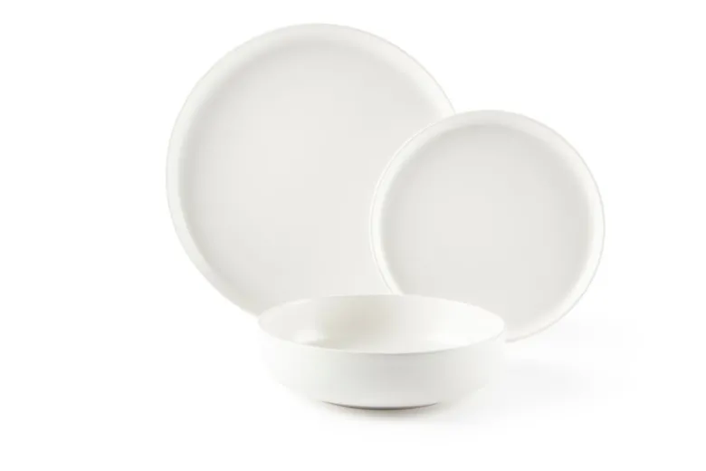 Servizio piatti, bianco, stile nordico, 12 pezzi