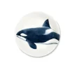 Servizio piatti, blu, cetacei, ceramica, 3 pezzi