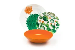 Servizio piatti, cactus, porcellana/stoneware, 18 pezzi