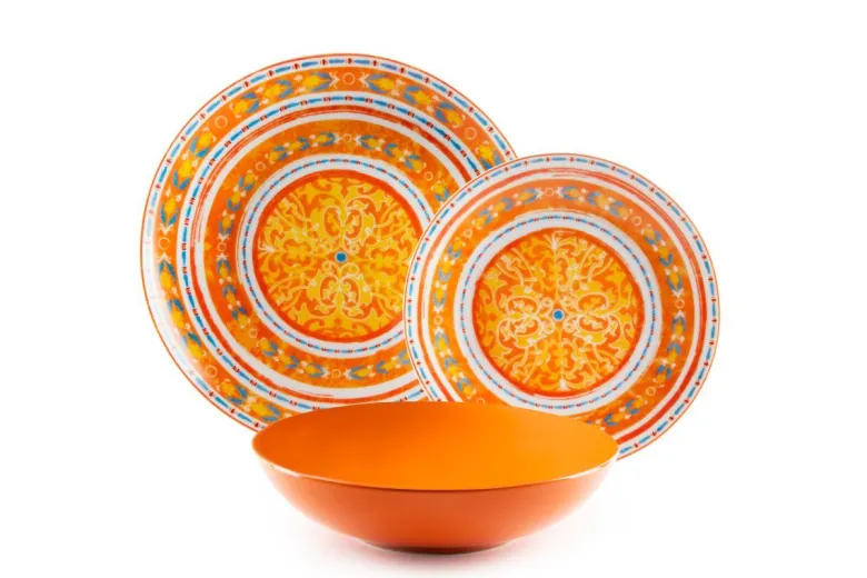 Servizio piatti, chic, porcellana/stoneware, 18 pezzi