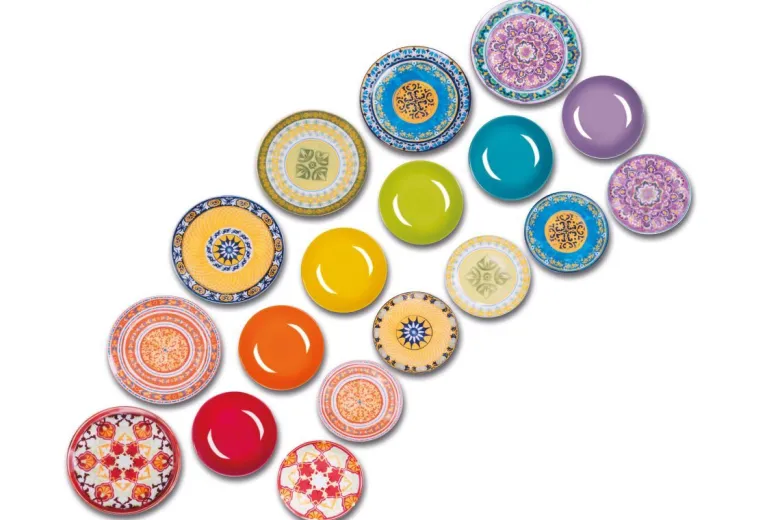 Servizio piatti, chic, porcellana/stoneware, 18 pezzi