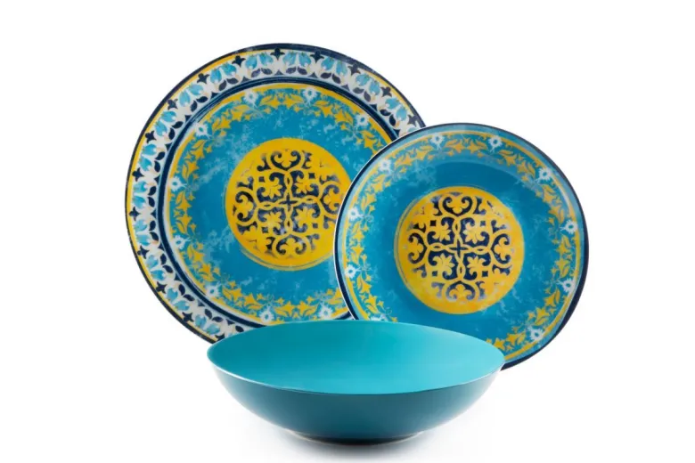 Servizio piatti, chic, porcellana/stoneware, 18 pezzi