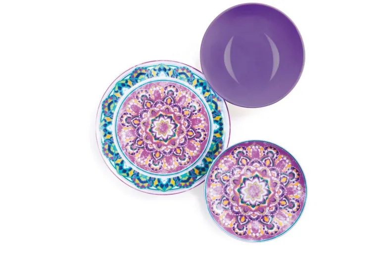 Servizio piatti, chic, porcellana/stoneware, 18 pezzi