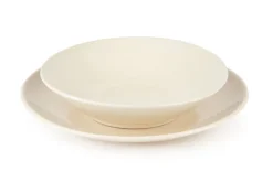 Servizio piatti, color crema, ceramica, 18 pezzi