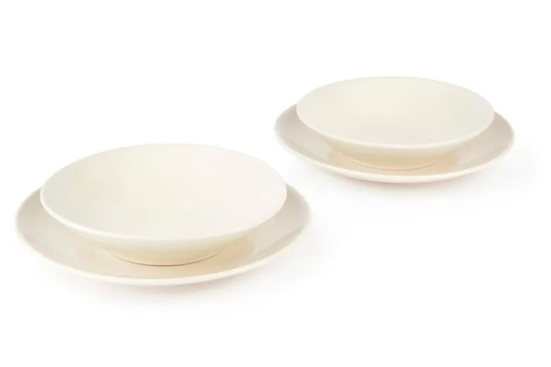 Servizio piatti, color crema, ceramica, 18 pezzi