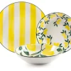Servizio piatti, con limoni, porcellana, 18 pezzi