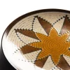 Servizio piatti, decorazioni ocra/marrone, ceramica 12 pezzi