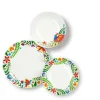 Servizio piatti, decorazioni floreali, porcellana, 12 pezzi