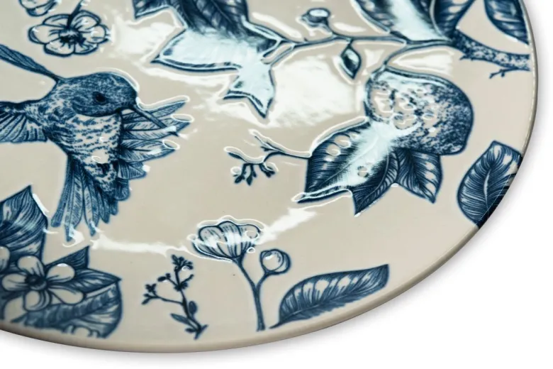 Servizio piatti, eclettico blu, ceramica, 12 pezzi