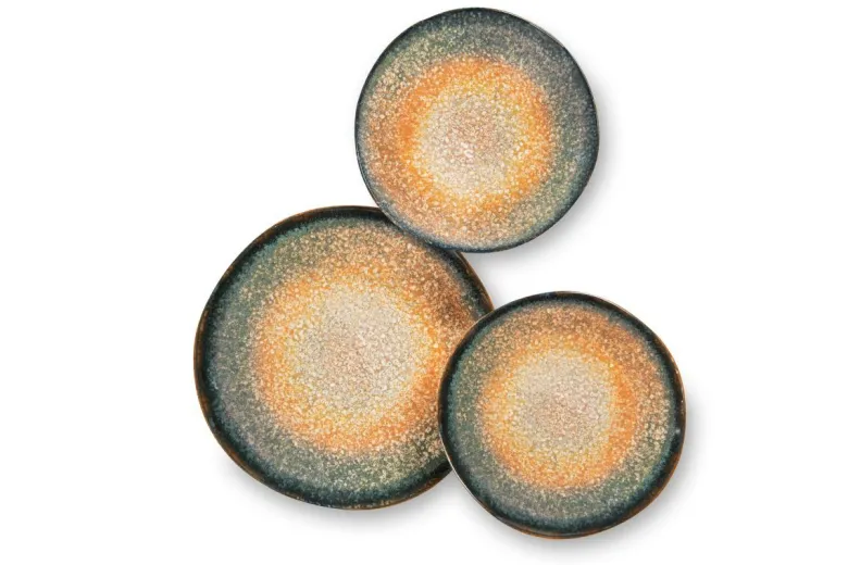 Servizio piatti, effetto artigianale, 12 pezzi, ceramica