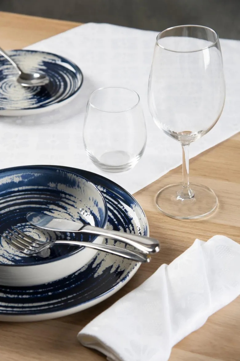Servizio piatti, effetto artigianale, 12 pezzi, ceramica
