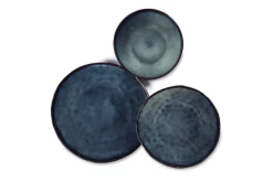 Servizio piatti, effetto artigianale, 12 pezzi, stoneware