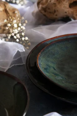 Servizio piatti, effetto artigianale, 12 pezzi, stoneware