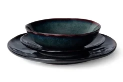 Servizio piatti, effetto artigianale, 12 pezzi, stoneware