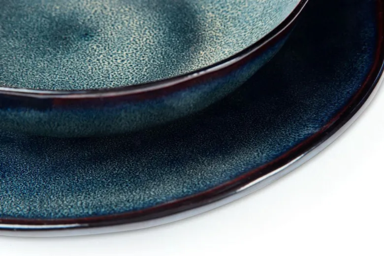 Servizio piatti, effetto artigianale, 12 pezzi, stoneware