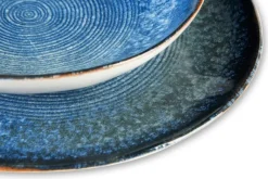 Servizio piatti, effetto artigianale, 12 pezzi, ceramica