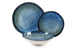 Servizio piatti, effetto artigianale, 12 pezzi, ceramica