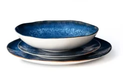 Servizio piatti, effetto artigianale, 12 pezzi, ceramica