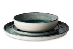 Servizio piatti, effetto artigianale, 12 pezzi, ceramica