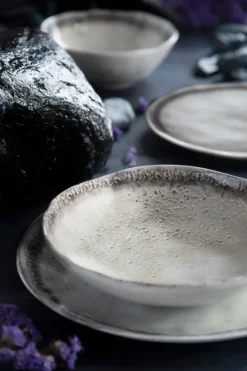 Servizio piatti, effetto artigianale, 12 pezzi, ceramica
