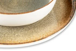 Servizio piatti, effetto artigianale, 12 pezzi, ceramica
