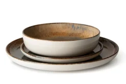Servizio piatti, effetto artigianale, 12 pezzi, ceramica