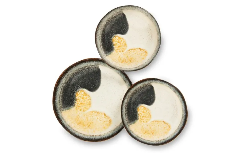 Servizio piatti, effetto artigianale, 12 pezzi, ceramica