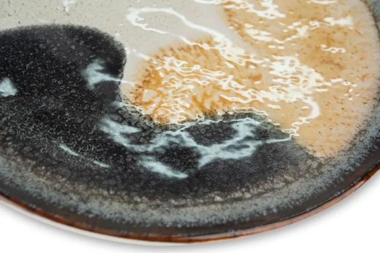 Servizio piatti, effetto artigianale, 12 pezzi, ceramica