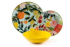 Servizio piatti, floreale, porcellana, 18 pezzi