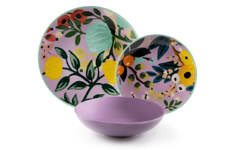 Servizio piatti, floreale, porcellana, 18 pezzi